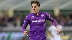 Nicolo Zaniolo, atacante da Fiorentina em partida pelo cameponato italiano