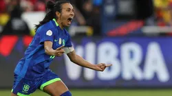 Marta comemorando gol. Foto: Lívia Villas Boas/CBF