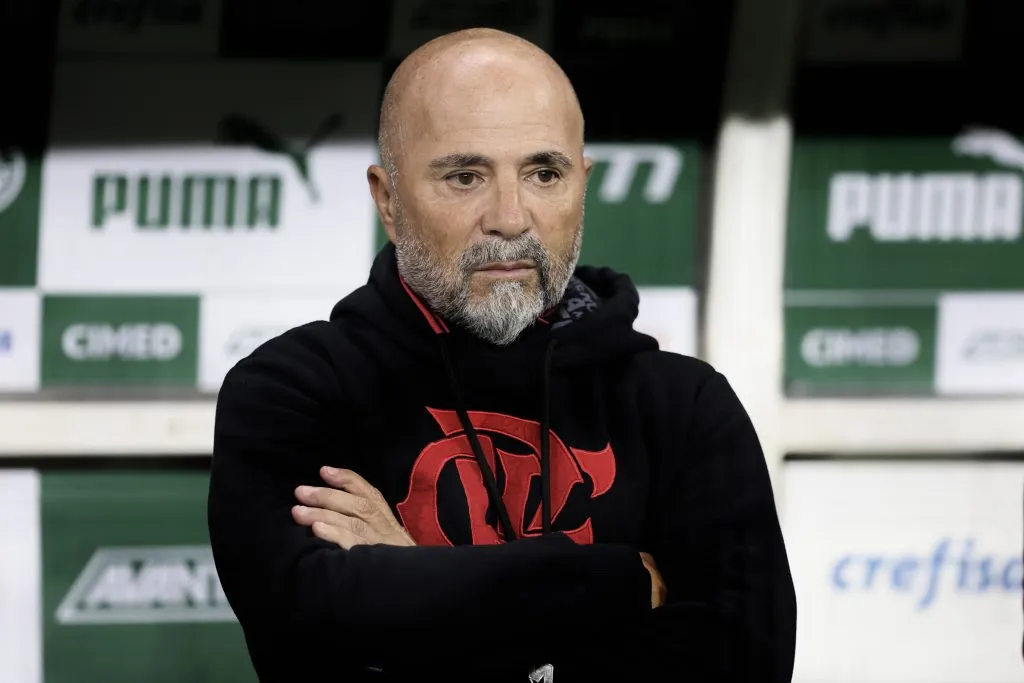 No Brasil, o último trabalho do Sampaoli foi no Flamengo. Foto: Marcello Zambrana/AGIF