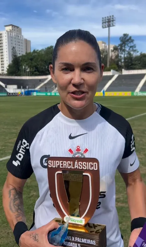 Gabi Zanotti, foi eleita craque do jogo no dérbi contra o Palmeiras no Paulistão Feminino. Foto: Divulgação redes sociais/Corinthians