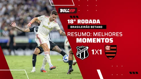 Ceará e Flamengo empatam no Castelão pela 18º rodada do Brasileirão Betano. Foto: AGIF.