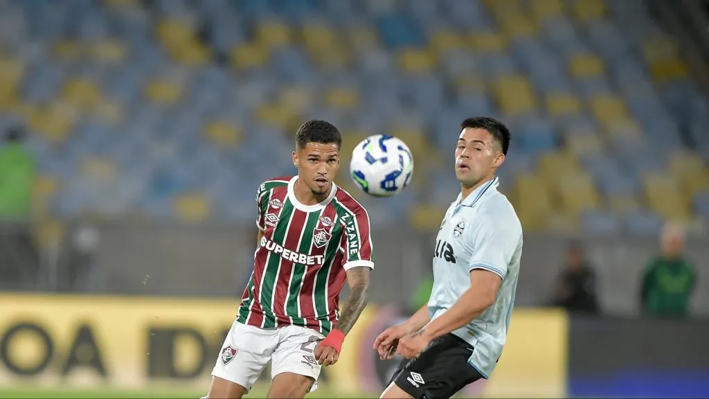 Riquelme jogador do Fluminense durante partida contra o Gremio no estadio Maracana pelo campeonato Brasileiro A 2025. Foto: Thiago Ribeiro/AGIF