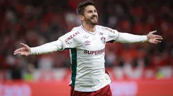 Everaldo comemorando pelo Fluminense contra o Inter - Foto: Maxi Franzoi/AGIF