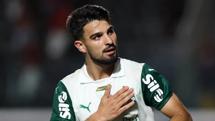 Flaco López deixou sua marca no jogo. Foto: Cesar Greco/Palmeiras.