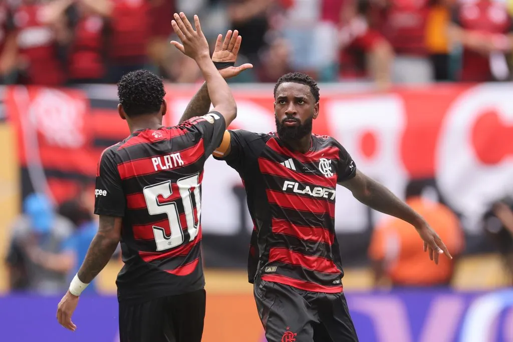 Gerson durante o último jogo pelo Flamengo. Photo by Michael Reaves/Getty Images