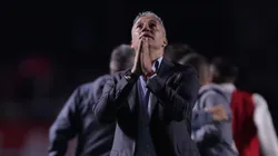 Hernan Crespo tecnico do Sao Paulo comemora gol de sua equipe durante partida contra o Corinthians no estadio Morumbi pelo campeonato Brasileiro A 2025. Foto: Ettore Chiereguini/AGIF
