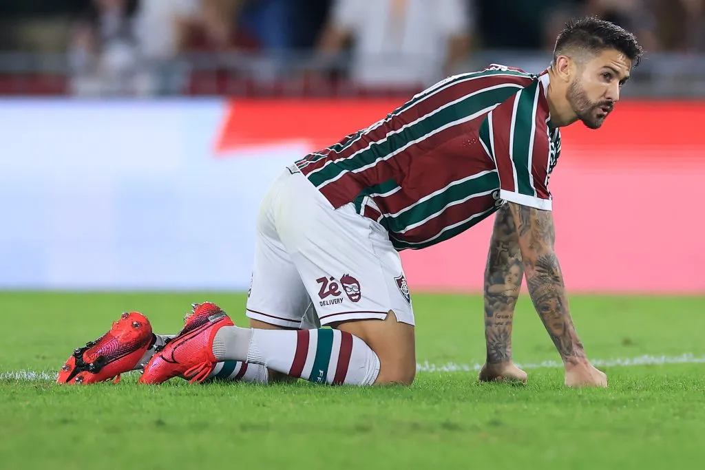 Everaldo, atacante do Fluminense em partida pelo campeonato brasileiro – Foto: Buda Mendes/Getty Images