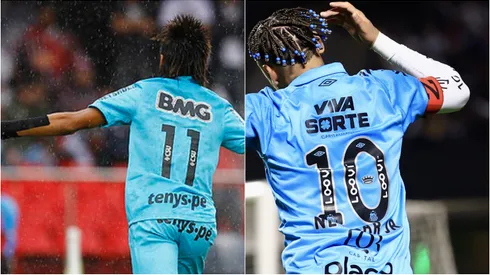 Neymar em 2012 e 2025. Foto: Marcello Zambrana/AGIF; Ricardo Saibun - Santos FC