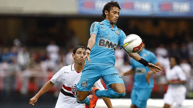 Neymar no Morumbis em 2012. Foto: Ricardo Saibun - Santos FC
