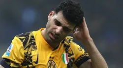 Mehdi Taremi durante partida entre Inter de Milão e Genoa, pelo Campeonato Italiano, no Estádio Giuseppe Peazza. Foto: Marco Luzzani