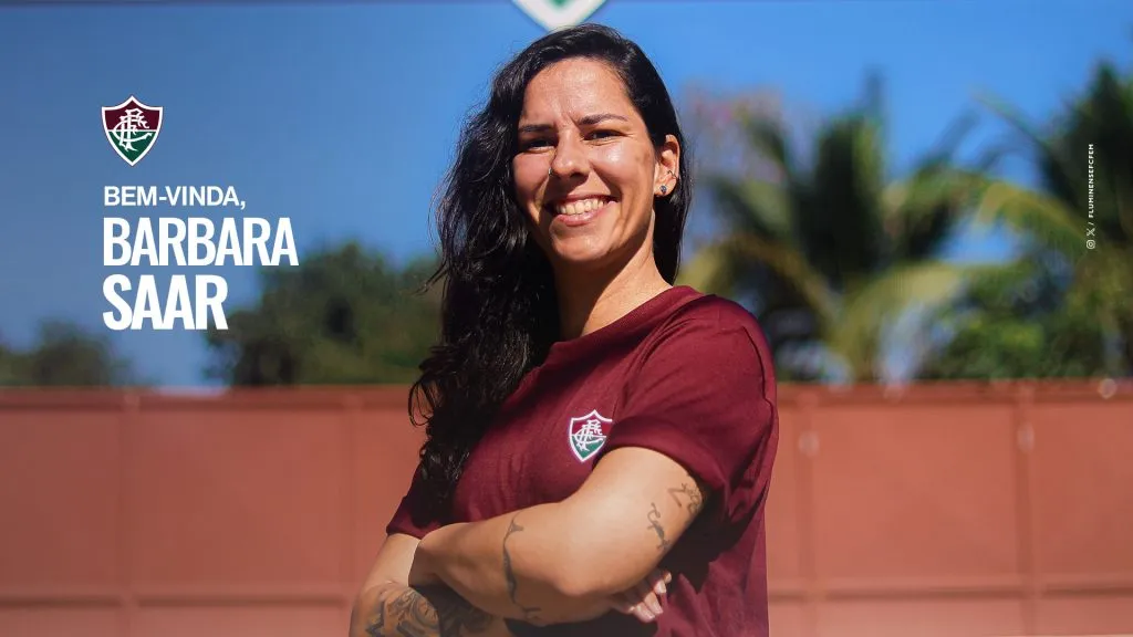 Anúncio de Bárbara Saar no Fluminense 