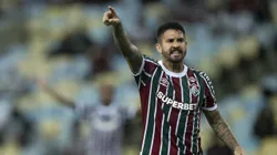 Everaldo jogador do Fluminense reclama com a arbitragem durante partida contra o San Jose no estadio Maracana pelo campeonato Copa Sul-americana 2025. Foto: Jorge Rodrigues/AGIF