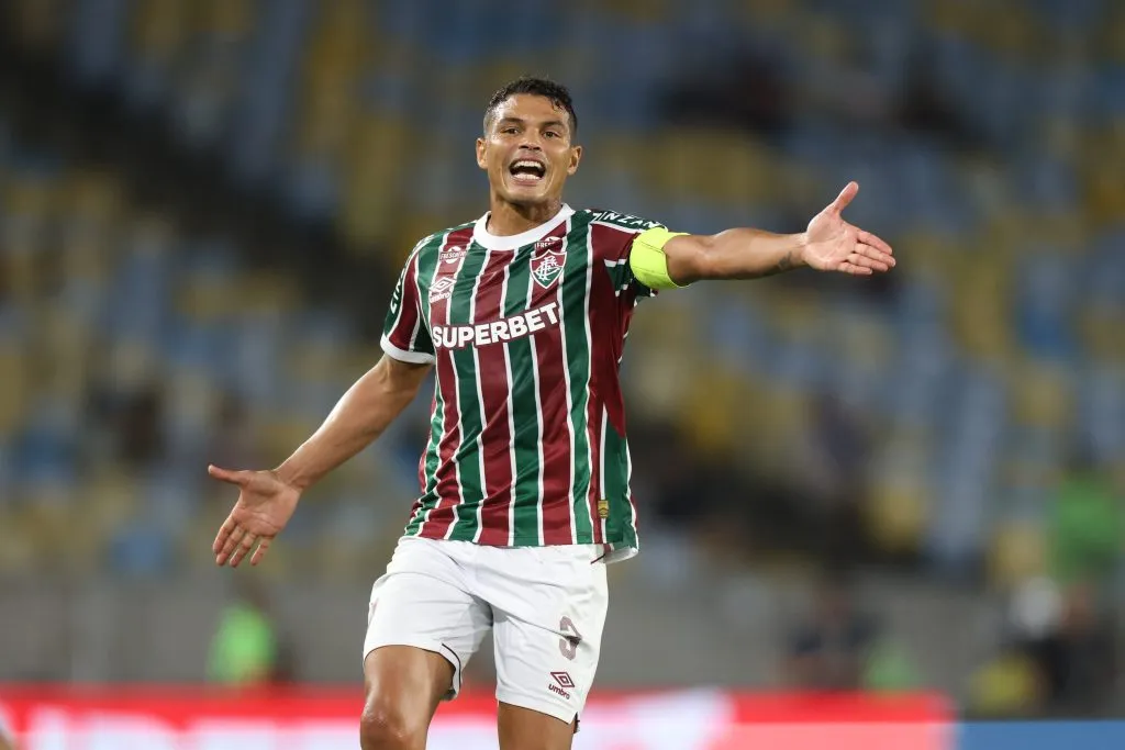 Thiago Silva, zagueiro do Fluminense em partida pelo campeonato brasileiro (Foto: Lucas Figueiredo/Getty Images)