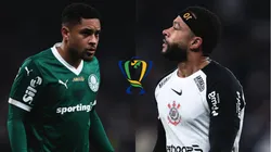 Vitor Roque do Palmeiras e Memphis Depay do Corinthians - Foto: AGIF