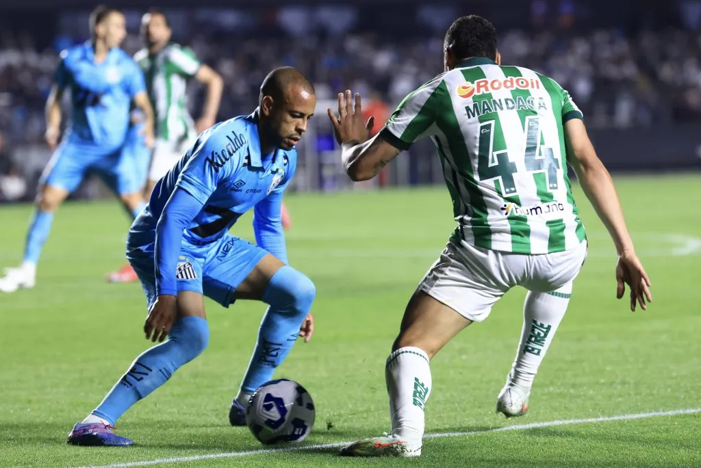 Mayke entrou no intervalo em vitória do Santos sobre o Juventude no Morumbis. Foto: Marcello Zambrana/AGIF