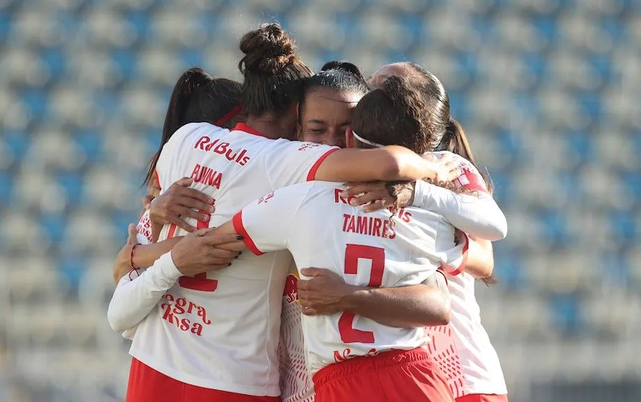 Jogadoras Bragantinas. Foto: Fernando Roberto/Red Bull Bragantino