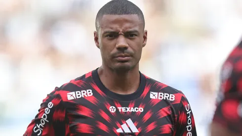 De La Cruz durante aquecimento antes de partida entre Flamengo e Botafogo, pela Supercopa Rei 2025, no Estádio Mangueirão, em Belém.