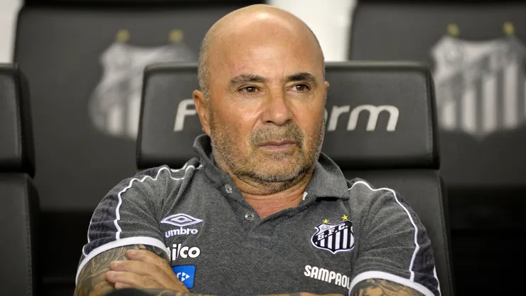 Jorge Sampaoli pelo Santos em 2019 - Foto: Bruno Ulivieri/AGIF