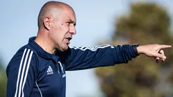 Leonardo Jardim em treino na Toca da Raposa