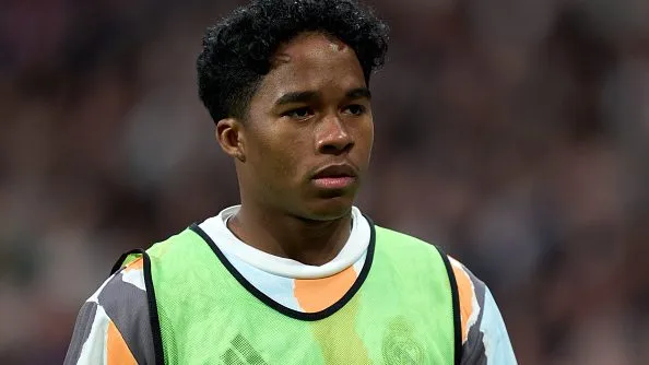 Endrick durante partida. Foto: Angel Martinez/Getty Images