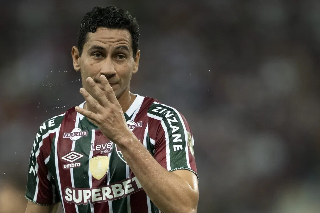 RJ – RIO DE JANEIRO – 16/05/2024 – COPA LIBERTADORES 2024, FLUMINENSE X CERRO PORTENO – Paulo Henrique Ganso jogador do Fluminense durante partida contra o Cerro Porteno no estadio Maracana pelo campeonato Copa Libertadores 2024. Foto: Jorge Rodrigues/AGIF