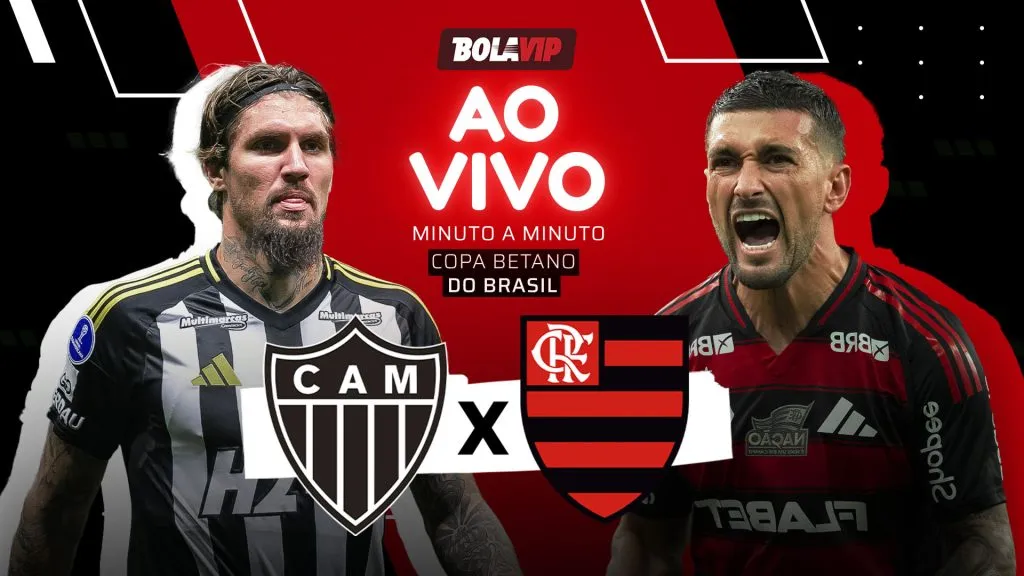 Acompanhe todos os lances de Atlético-MG x Flamengo pelas oitavas da Copa Betano do Brasil.