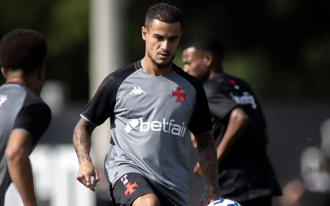 Coutinho, durante os ajustes finais da preparação para o duelo de volta das oitavas da Copa do Brasil. Matheus Lima/Vasco da Gama