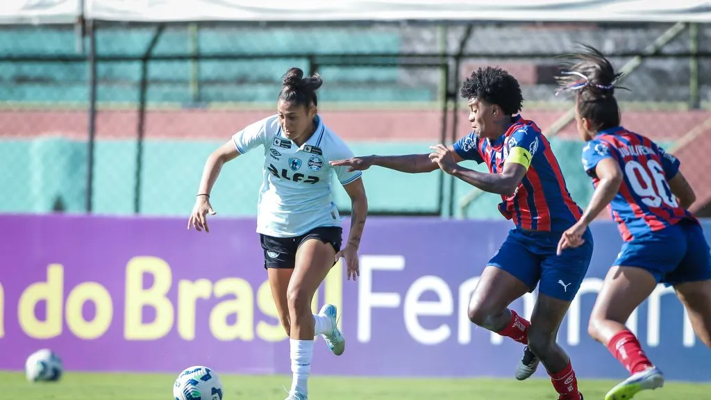 Jogadoras do Grêmio e Bahia na Copa do Brasil Feminina