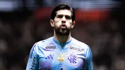 MG - BELO HORIZONTE - 06/08/2025 - COPA DO BRASIL 2025, ATLETICO-MG X FLAMENGO - Rossi jogador do Flamengo defende penalti em decisao durante partida contra o Atletico-MG no estadio Arena MRV pelo campeonato Copa Do Brasil 2025. Foto: Mateus Dutra/AGIF