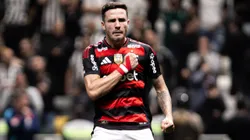 Saul jogador do Flamengo cobra penalti em decisao durante partida contra o Atletico-MG no estadio Arena MRV pelo campeonato Copa Do Brasil 2025. Foto: Mateus Dutra/AGIF