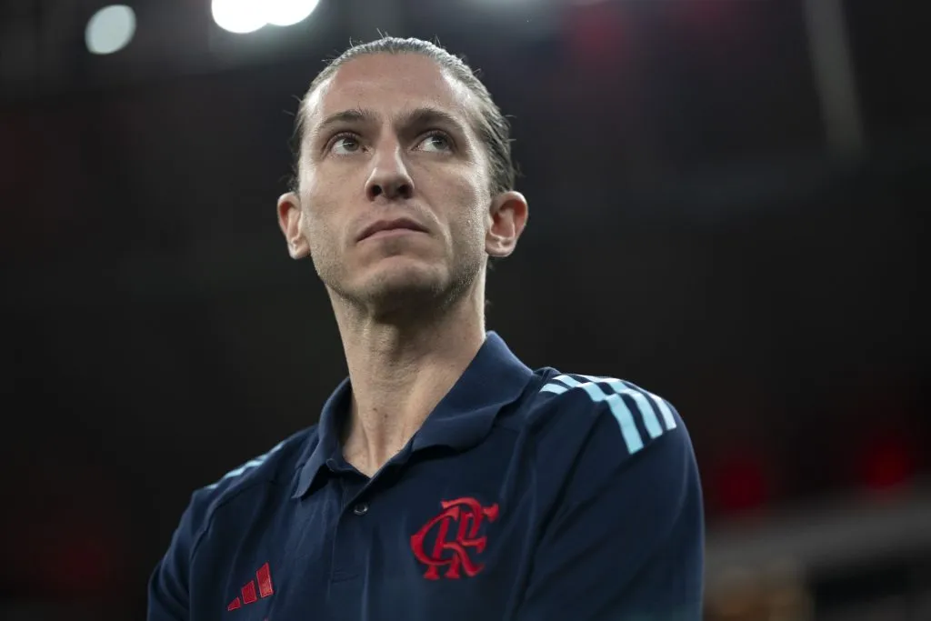 Filipe Luis tecnico do Flamengo durante partida contra o Botafogo-PB. Foto: Jorge Rodrigues/AGIF