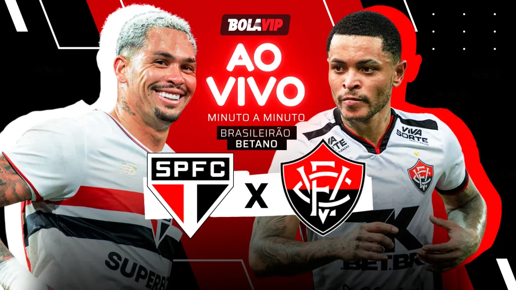 São Paulo x Vitória AO VIVO - Onde assistir jogo em tempo real pelo Brasileirão Betano