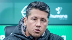 Carpini durante sua coletiva de apresentação no Juve