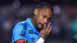 Neymar durante partida do Peixe no Morumbis