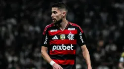 Jorginho jogador do Flamengo durante partida contra o Atletico-MG no estadio Arena MRV pelo campeonato Copa Do Brasil 2025. Foto: Fernando Moreno/AGIF