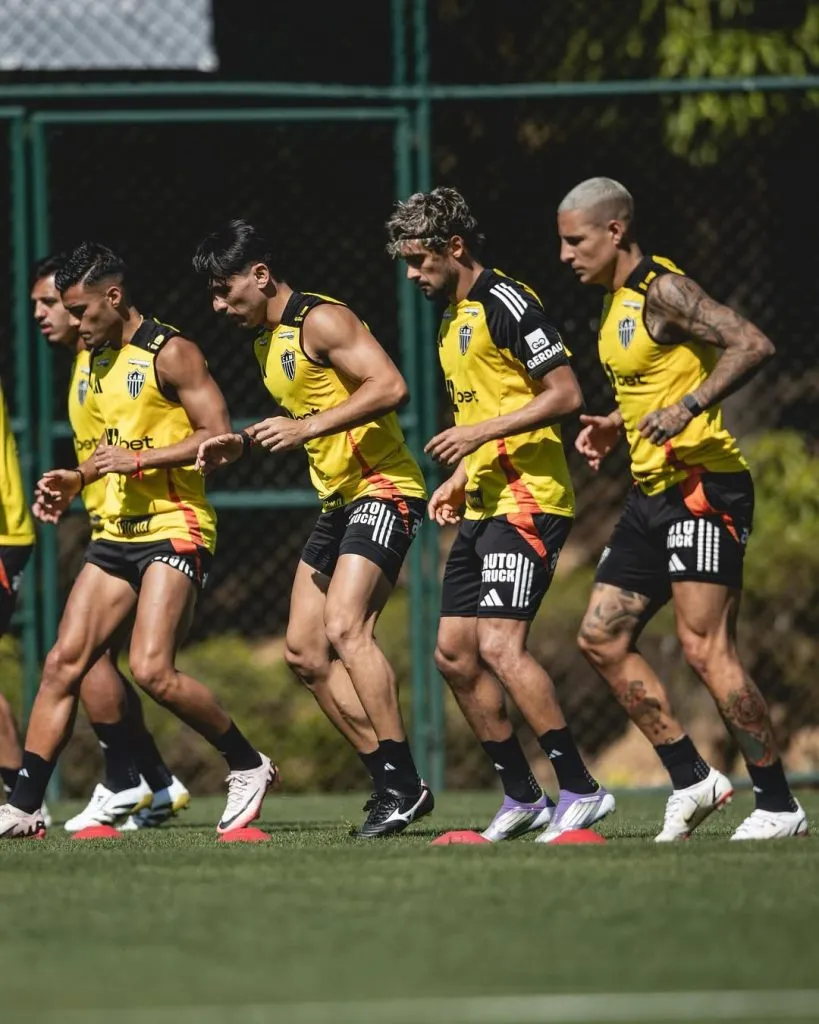 Jogadores do Atlético Mineiro durante treinamento – Foto: Reprodução/Instagram