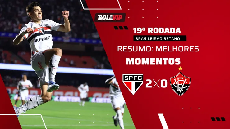 São Paulo vence o Vitória e se aproxima do G-6 do Brasileirão Betano
