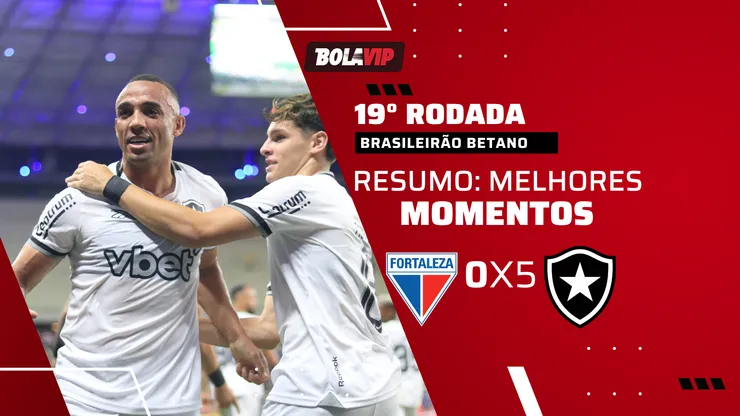 Botafogo atropela o Fortaleza no Castelão e entra no G6 do Brasileirão Betano. Foto: AGIF