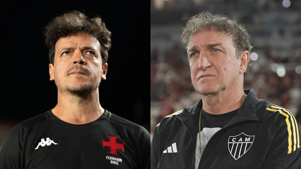 Fernando Diniz e Cuca. Fotos: Jorge Rodrigues/AGIF e Thiago Ribeiro/AGIF.