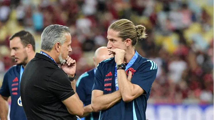 Boto e Filipe Luís após título do Campeonato Carioca