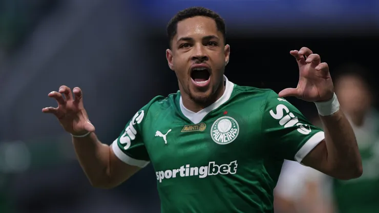 Vitor Roque marcou pelo Palmeiras. Foto: Ettore Chiereguini/AGIF