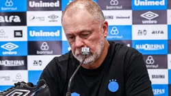 Mano Menezes durante entrevista coletiva após partida entre Grêmio e CSA, na Arena, pela Copa do Brasil.