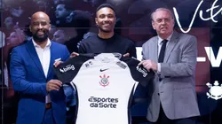 Vitinho durante apresentação no Corinthians - Foto: Rodrigo Coca/Corinthians