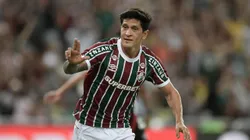 RJ - RIO DE JANEIRO - 20/04/2025 - BRASILEIRO A 2025, FLUMINENSE X VITORIA - German Cano jogador do Fluminense comemora seu gol durante partida contra o Vitoria no estadio Maracana pelo campeonato Brasileiro A 2025. Foto: Thiago Ribeiro/AGIF