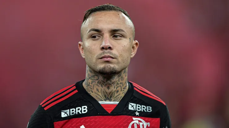 Everton Cebolinha durante partida pelo Flamengo