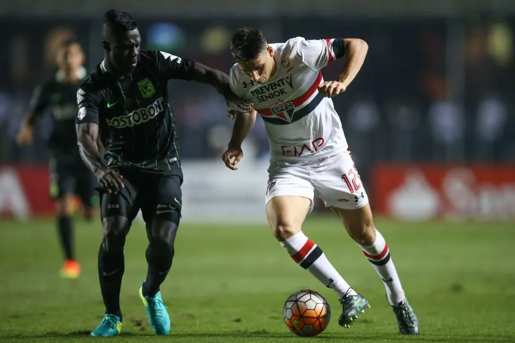 Atlético Nacional e São Paulo se enfrentaram pela última vez em 2016, pela semifinal da Libertadores. Foto: Marcello Zambrana/AGIF