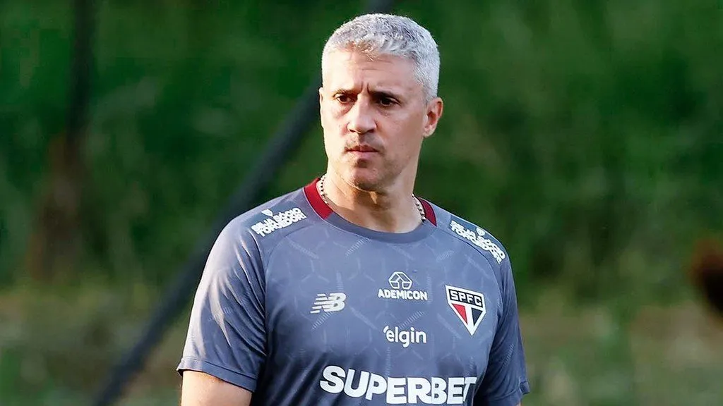 Crespo em treino no CT da Barra Funda – Créditos: Rubens Chiri / São Paulo FC