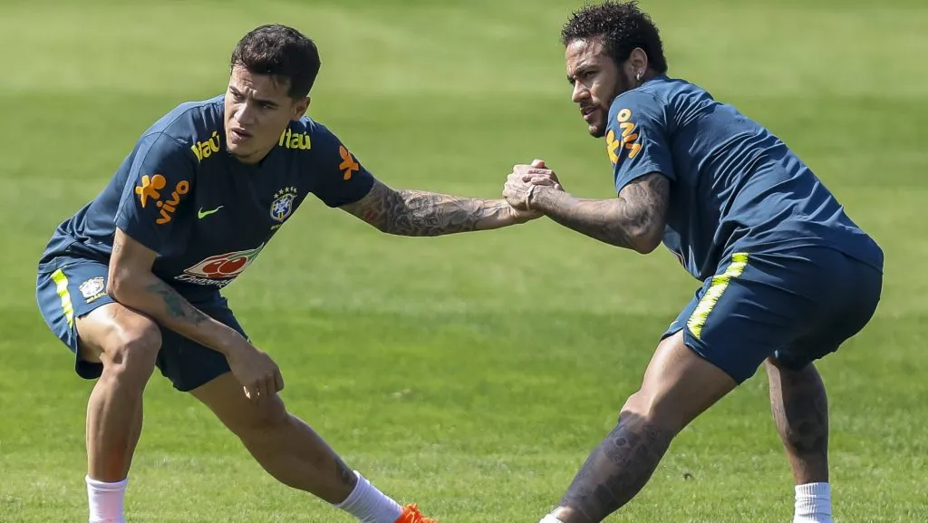 Coutinho e Neymar, na Seleção Brasileira