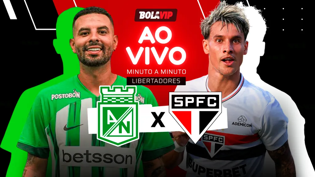 Atlético Nacional x São Paulo foi transmitido ao vivo pelo Bolavip Brasil
