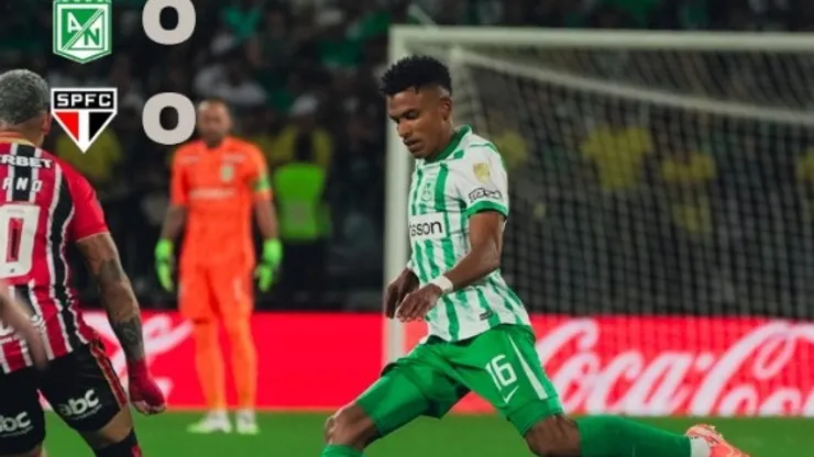 Atlético Nacional x São Paulo terminou sem gols. Foto: Reprodução X